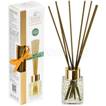 Диффузор д/дома с палочками 50мл Aroma Republic №51 Тайная роща 93824 /12шт /Профит  Диффузор д/дома с палочками 50мл Aroma Republic №51 Тайная роща 93824 /12шт /Профит
