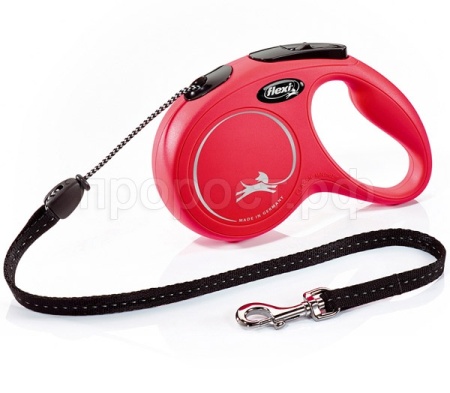 Рулетка Флекси Новая Классика М трос 5м на 20кг красная/22603/20/Евро