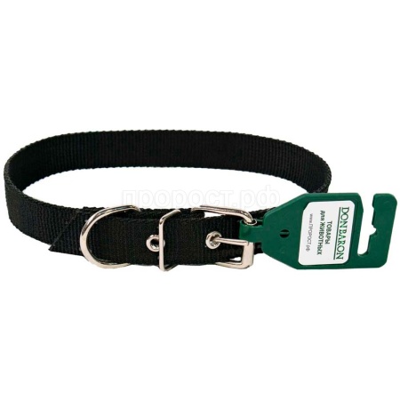 Ошейник 1сл капрон 20мм черный DONBARON
