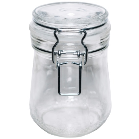 Банка стеклянная 650мл БУГЕЛЬНЫЙ ЗАМОК с крышкой /143шт/ОП