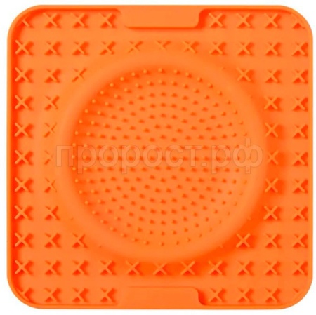 Миска силикон для медл.кормления 20х20х1,5см М-4 оранжевый