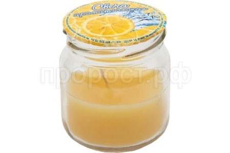 Свеча ароматическая 60*60мм в банке лимонный фреш 105748 /20шт/Волшебная страна Свеча ароматическая 60*60мм в банке лимонный фреш 105748 /20шт/Волшебная страна