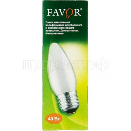 Лампа накаливания свеча ДСМТ 230-40 В36 Е27