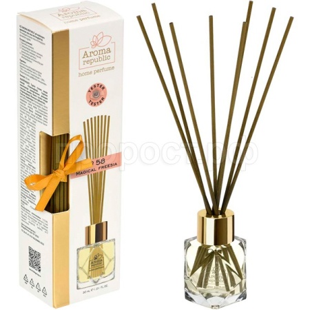Диффузор д/дома с палочками 30мл Aroma Republic №58 Волшебная фрезия 93806 /12шт /Профит  Диффузор д/дома с палочками 30мл Aroma Republic №58 Волшебная фрезия 93806 /12шт /Профит