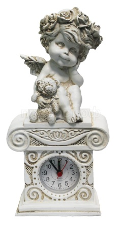 Часы Ангелочек с медведем H24см антик 626410/SH009/А028а Часы Ангелочек с медведем H24см антик 626410/SH009/А028а