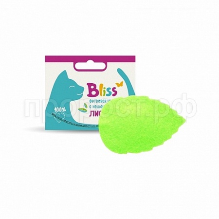 Игрушка для кошек с кошачей мятой Листик Bliss /ЦБ-3074