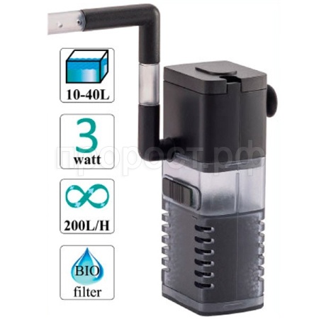 Помпа фильтр FILTER 045 с аэратором и флейтой (10-40л)3Вт(200л/ч) WP-310F/BARBUS