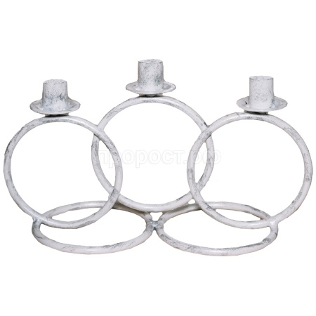 ДЕКОР Подсвечник Кольцо 3 свечи бел серебро РЗДИ/1шт ДЕКОР Подсвечник Кольцо 3 свечи бел серебро РЗДИ/1шт