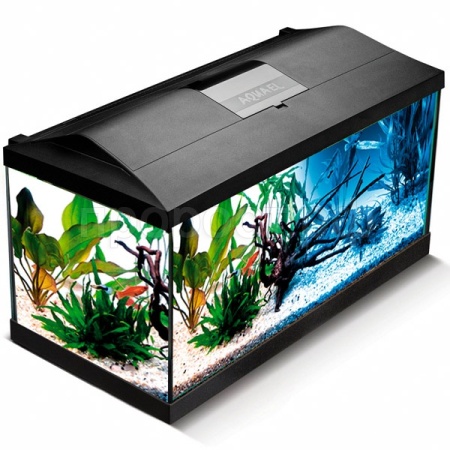 Аквариум прямоугольный полный комплект 105л(76х36х46см) LEDDY SET 75 черный/124534/АП