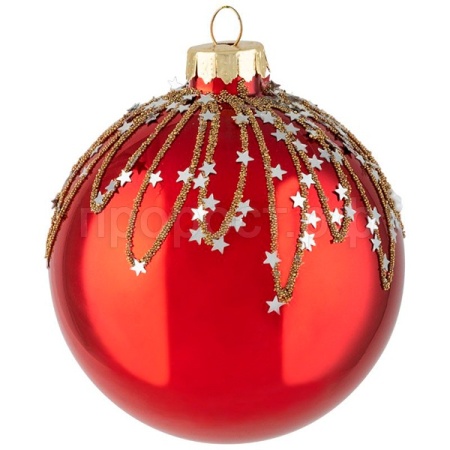 Шар Конфетти 8см красный 108537