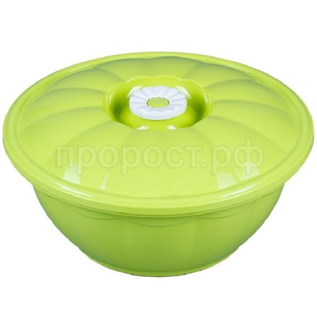 Таз 4,5л с крышкой фисташковый/03100/Арз Таз 4,5л с крышкой фисташковый/03100/Арз