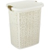 Корзина д/белья 30л БЯЗЬ белый ротанг М2622 /5шт/М-пласт