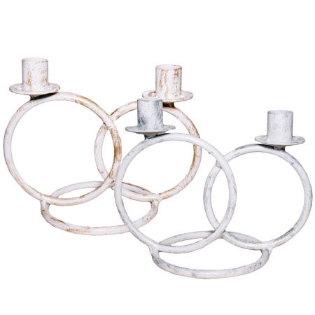 ДЕКОР Подсвечник Кольцо 2 свечи бел золото РЗДИ/1шт ДЕКОР Подсвечник Кольцо 2 свечи бел золото РЗДИ/1шт