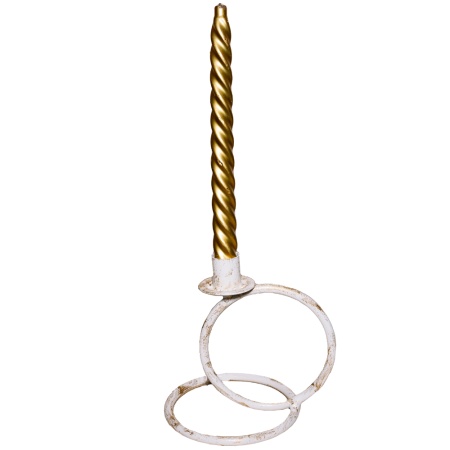 ДЕКОР Подсвечник Кольцо 1свеча бел золото РЗДИ/1шт ДЕКОР Подсвечник Кольцо 1свеча бел золото РЗДИ/1шт