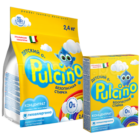 Порошок стиральный Pulcino 2,4кг для детского белья автомат 